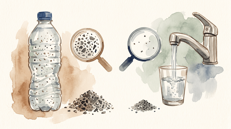 Bottled water vs tap water: what the particle counts show