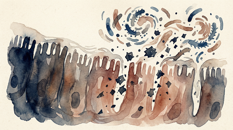 The gastric imprint of microplastic exposure